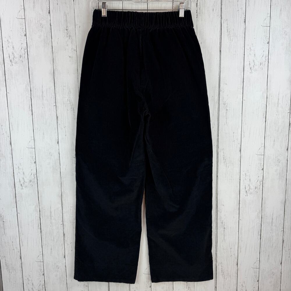 Pact Black Organic Corduroy Palazzo Pants High Rise Wide Leg Retro Size Small - Picture 5 of 16